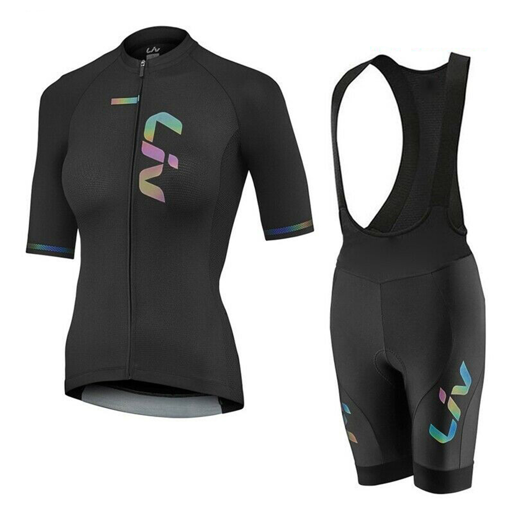 Cycling Gear Jersey - LIV yaz bisiklet Jersey Bib şort